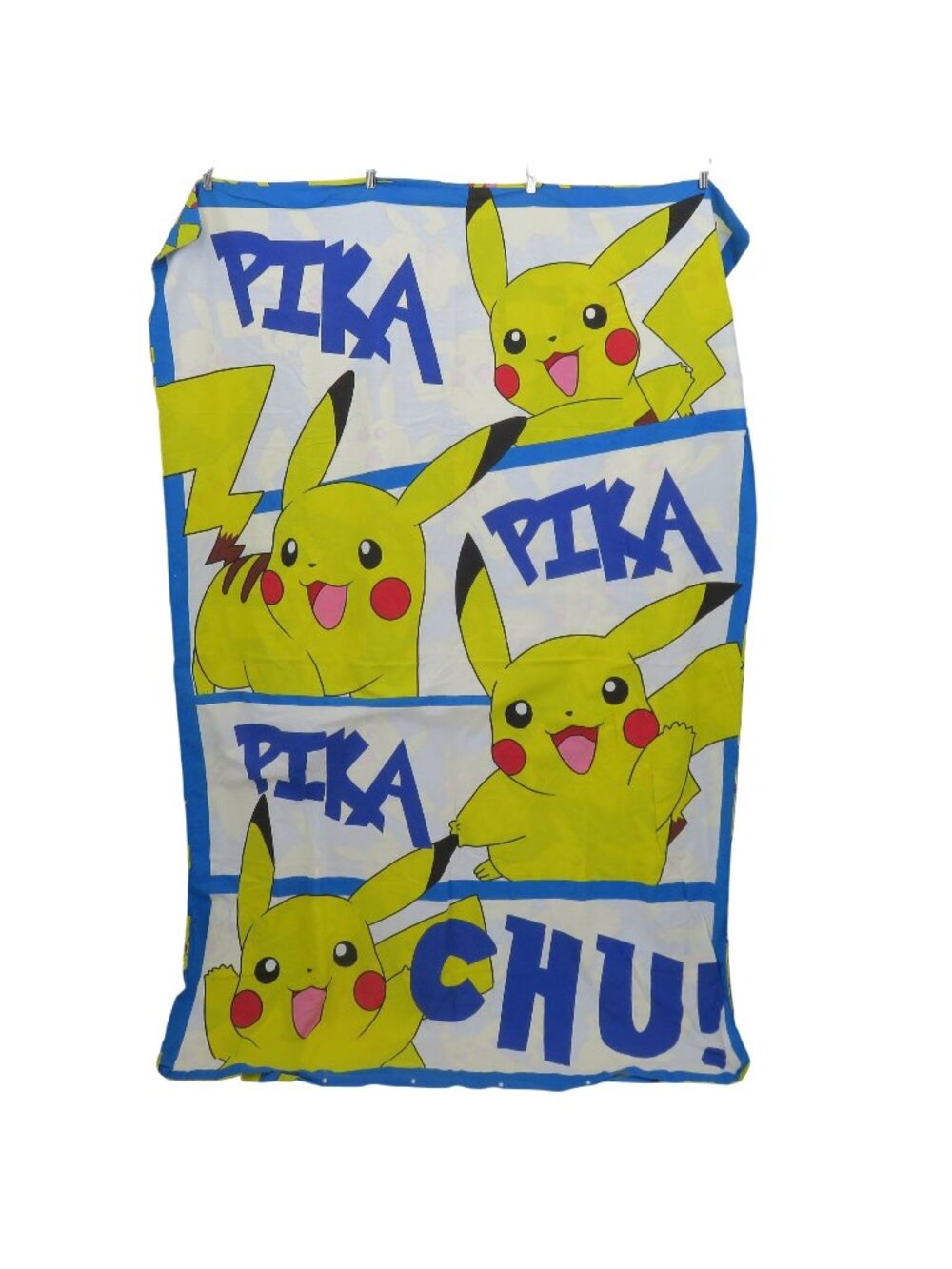 Pokemon TWIN Duvet Cover 2016 Pikachu Graphic Print Blue Yellow Cotton Blend